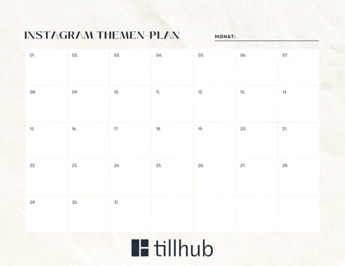 Tillhub Social Media Planner  leer